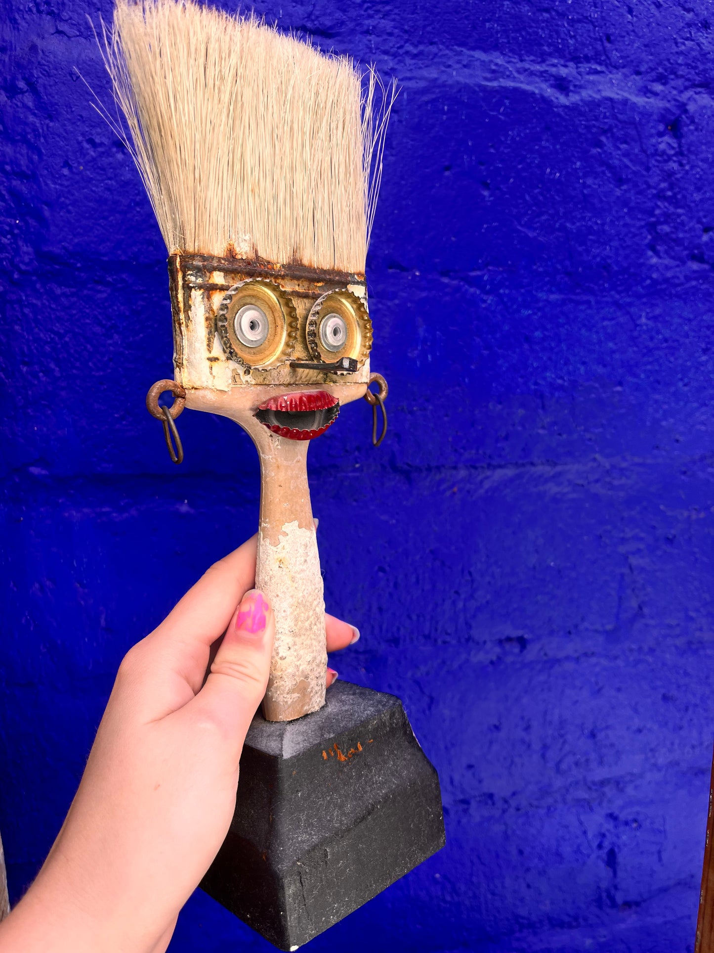 Paint Brush Sculpture Folk Art