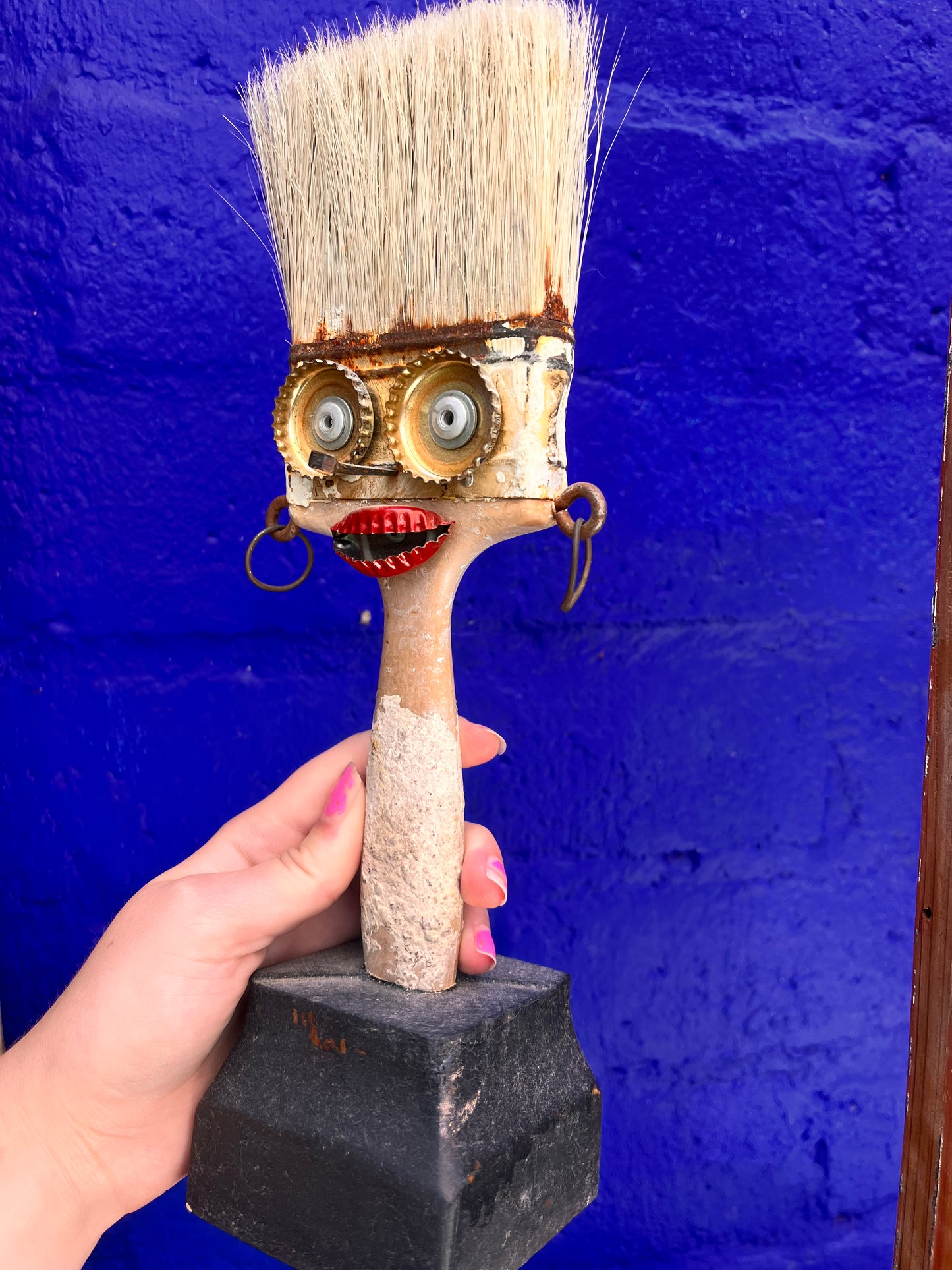 Paint Brush Sculpture Folk Art