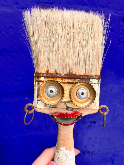 Paint Brush Sculpture Folk Art