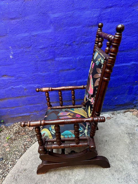 Recycled Vintage Wood Rocking Chair for a Toddler