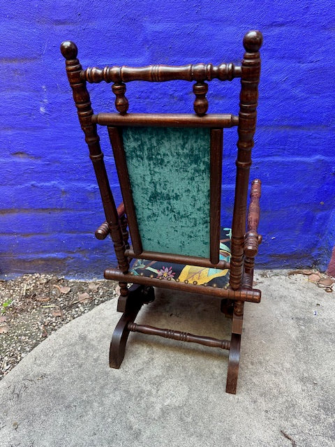 Recycled Vintage Wood Rocking Chair for a Toddler