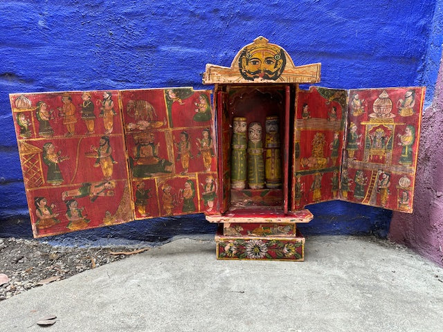 Antique Indian Kavad Mobile Storytelling Box