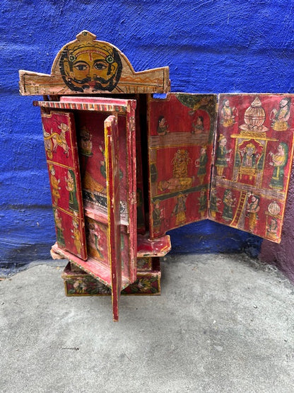 Antique Indian Kavad Mobile Storytelling Box