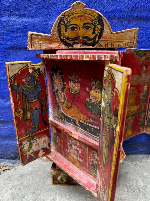 Antique Indian Kavad Mobile Storytelling Box