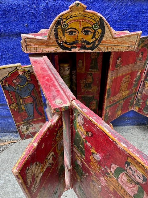 Antique Indian Kavad Mobile Storytelling Box