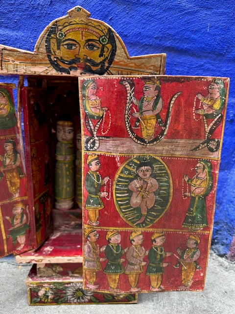 Antique Indian Kavad Mobile Storytelling Box