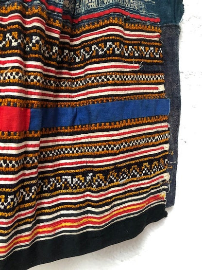 Vintage Vietnamese Hmong Embroidered Tribal Skirt