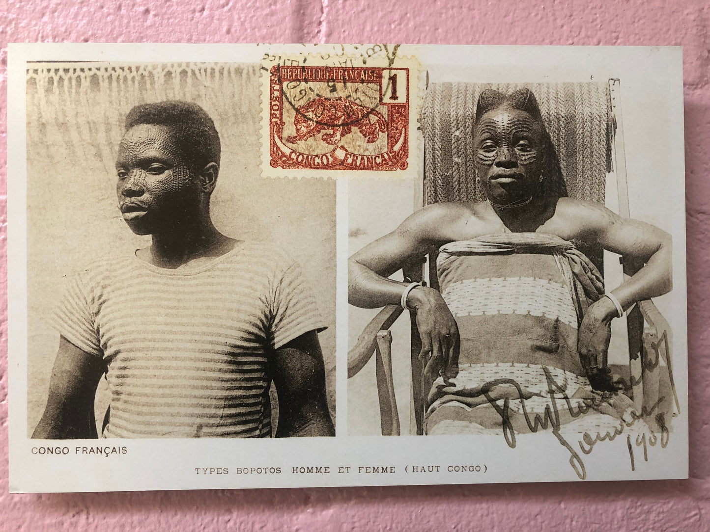 Photographic Copy of Vintage Photos From Congo Francais Hoto Congo