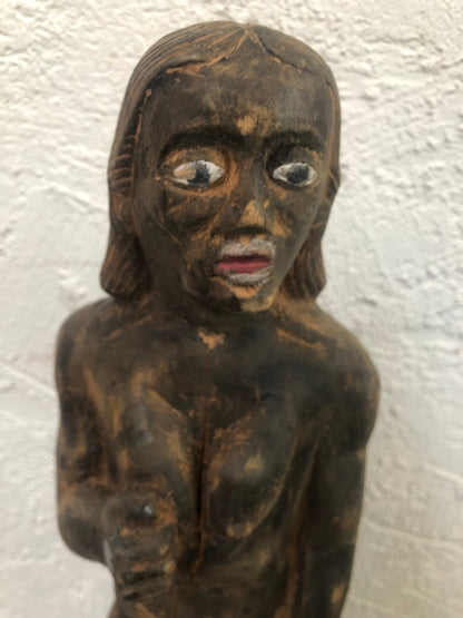 Vintage Hand Carved Wood Figure