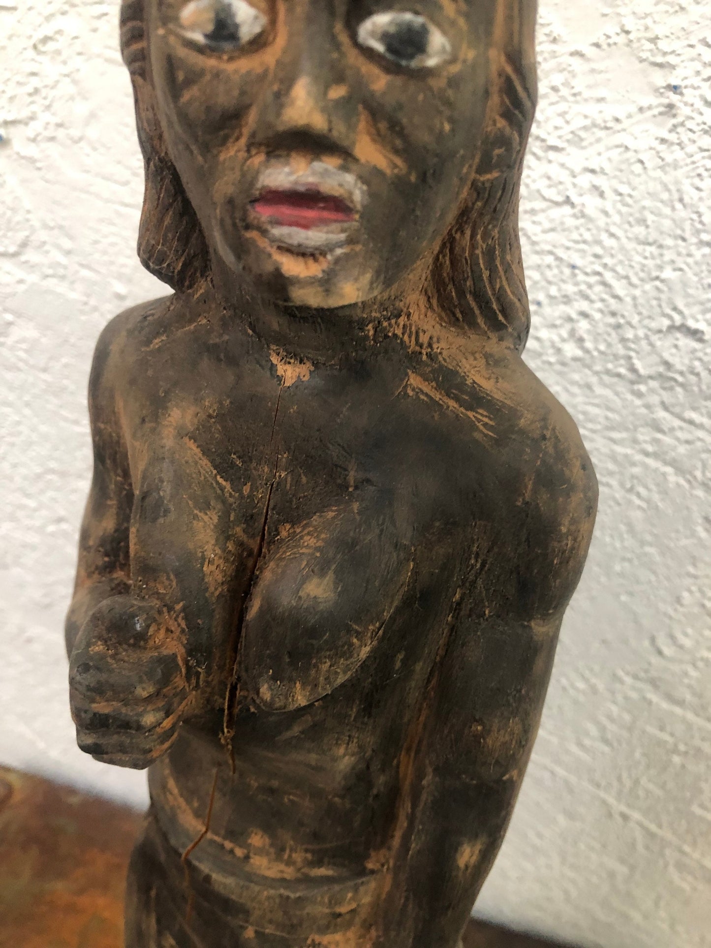 Vintage Hand Carved Wood Figure