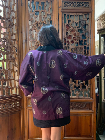 Vintage Silk Dark Purple Jacket