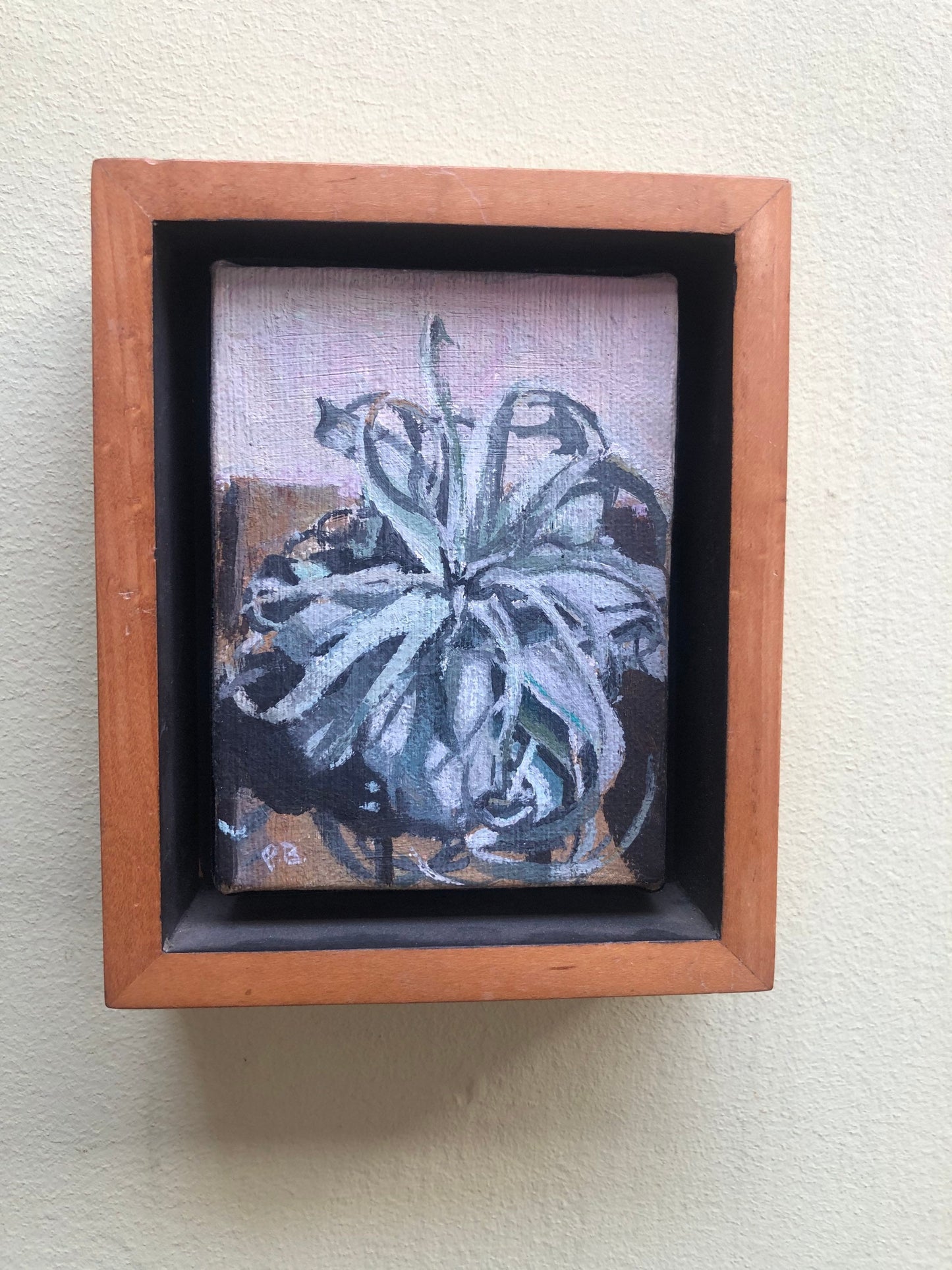 Small Floating Cactus Painting