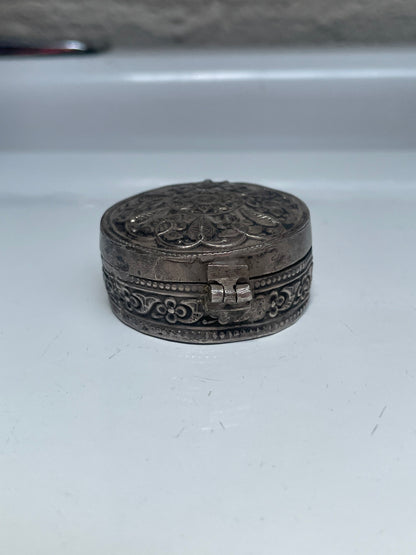 Vintage Indian Silver Pill Box