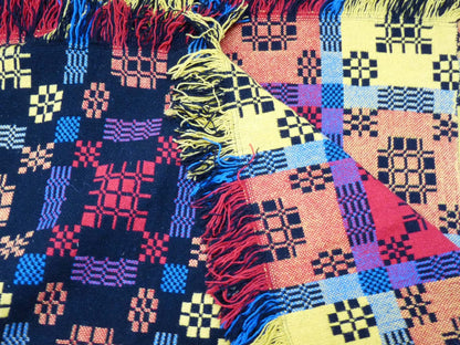 Holytex Black, Red, Yellow and Blue Wool Blanket from Wales